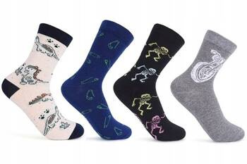 Be Snazzy Skarpety z Komputerowymi Wzorami Wielokolorowe Rozmiar 36 - 38 Mix Wzorów