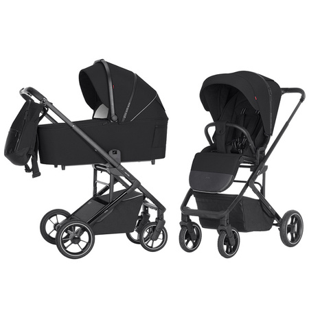 Carrello Alfa/W Wózek Głęboko-Spacerowy 2w1 Midnight Black