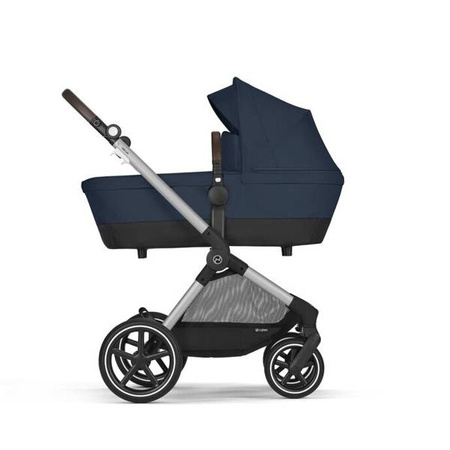 Cybex Eos Lux Wózek Głęboko-Spacerowy Rama Srebrna Ocean Blue