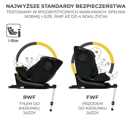 Kinderkraft I-360 I-size Fotelik Samochodowy 0-36 kg Black
