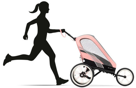 Cybex Zeno Siedzisko Przyczepki Do Biegania Do Roweru Cybex Sports Silver Pink