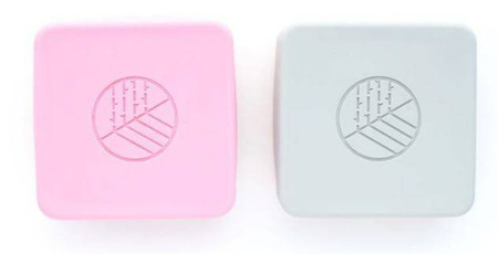 Ecorascals Bambusowe Pojemniki Na Przekąski 2 szt. Szaro-różowy