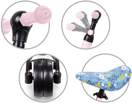 Kidwell Pico Rowerek Jeździk 3w1 Flower