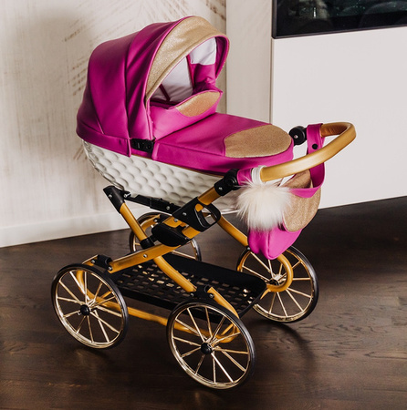 Adbor Lulu Wózek dla Lalek Ekoskóra 01