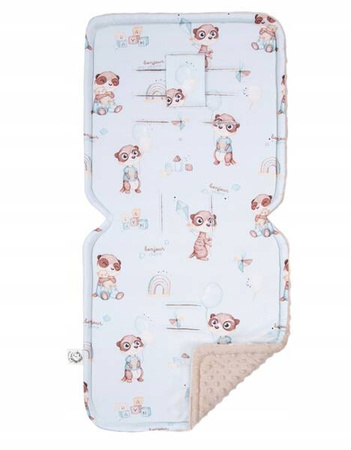 Bonjour Cherie Duża Bambusowa wkładka do wózka Rayan z Minky Bleached Sand 86x37