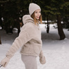 Zaffiro Kurtka dla Kobiet Zoya Wełniana Nevada S Beige
