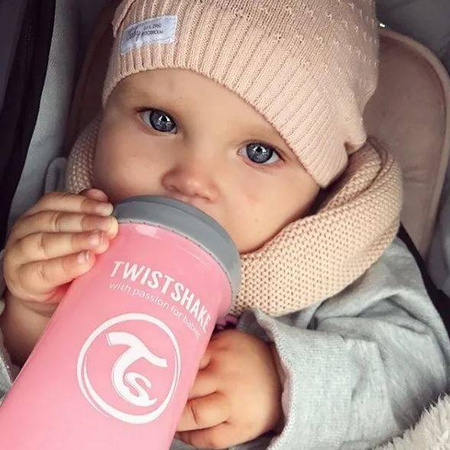 TwistShake Butelka Antylkolkowa 180 ml 0m+ Pastel Pink