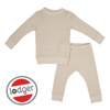 Lodger dwuczęściowa piżamka bawełniana beżowa Ciumbelle Ivory r. 86