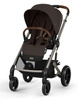 Cybex Balios S Lux 2.0 Wózek Głęboko-Spacerowy Chocolate Brown + Cloud G I-Size Fotelik Samochodowy 0-13kg + Baza G + Osłony Przeciwdeszczowe + Adaptery
