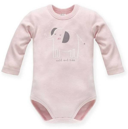 Body Długi Rękaw Wild Animals 68 Różowy