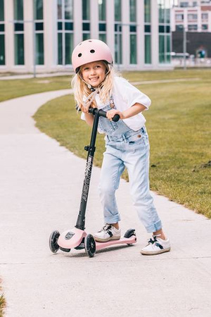 Scootandride Highwaykick 3 LED Hulajnoga Składana ze Świecącymi Kółkami 3+ Rose