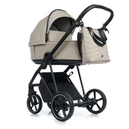 Roan Ivi 2.0 Wózek Głeboko-Spacerowy Sezame + Cybex Aton B2 i-Size Fotelik Samochodowy 0-13kg + Baza One Volcano Black