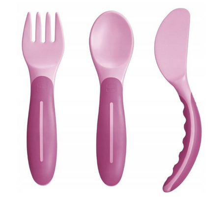 MAM-sztućce BABY'S CUTLERY Różowy