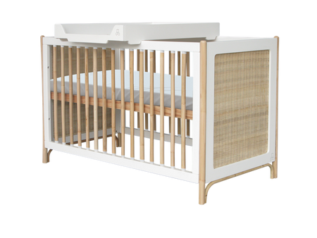 Theo Bebe Oceania Łóżeczko Ratanowe 60x120cm Neige