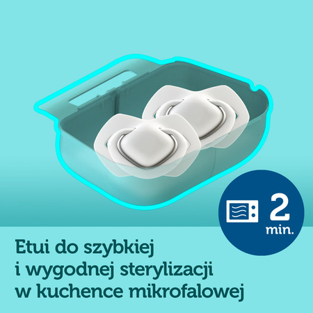 Canpol Babies Smoczek Silikonowy Symetryczny Bonjour Paris 0-6m 2szt. 22/647_blu Boy