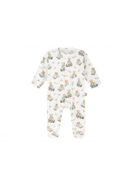 Bonjour Cherie, Pajac niemowlęcy bawełna organiczna Traktory