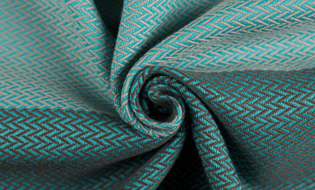 LennyLamb Moja Pierwsza Chusta Do Noszenia Dzieci Tkana Splotem Jodełkowym Mała Jodełka Rozmiar M 4,6m 100% Bawełna Baby Mint