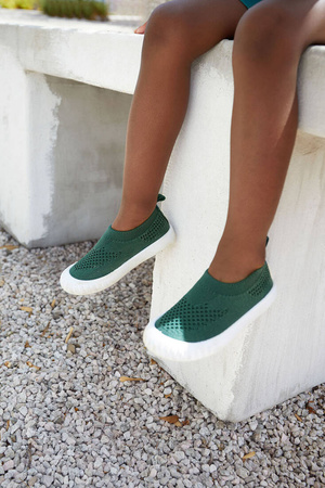 Lassig Ultrawygodne elastyczne trampki dziecięce z antypoślizgową podeszwą Splash & Fun green, rozm. 22