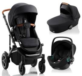 Britax Romer Smile III Zestaw Komfort iSense Wózek Głęboko-Spacerowy +  Baby Safe iSense i-Size Fotelik Samochodowy 0-13kg Fossil Grey