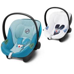 Cybex Aton S2 i-Size Fotelik Samochodowy 0-13kg + Tapicerka Letnia Beach Blue 2023