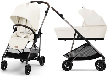 Cybex Melio New Wózek Głęboko-Spacerowy Rama Taupe Cotton White