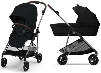 Cybex Melio New Wózek Głęboko-Spacerowy Rama Taupe Moon Black