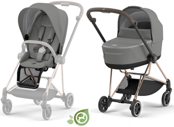 Cybex Mios 3.0 Conscious Green Leaf Wózek Głęboko-Spacerowy Eco Pearl Grey