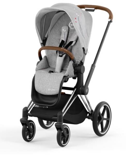 Cybex Priam 4.0 stroller 2 in 1 • Pearl Grey • chassis Chrome