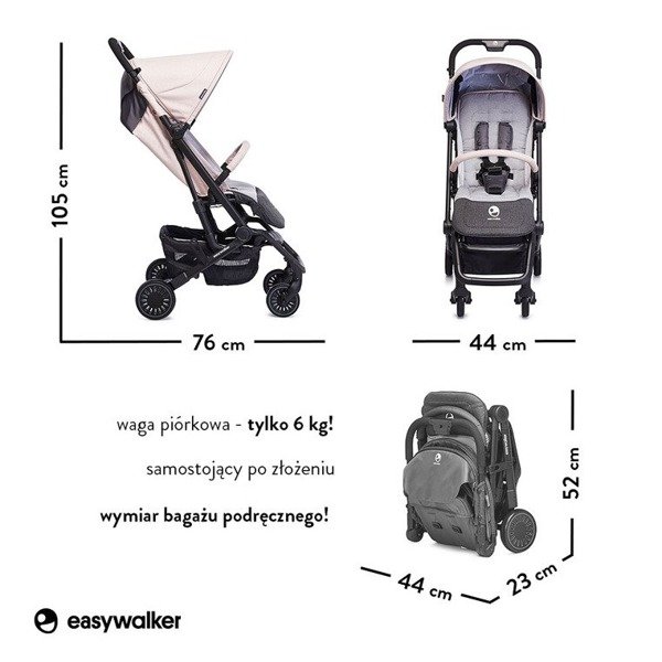 Easywalker Buggy XS Wozek spacerowy z os onk przeciwdeszczow Monaco Apero 23409 Babyhit.pl