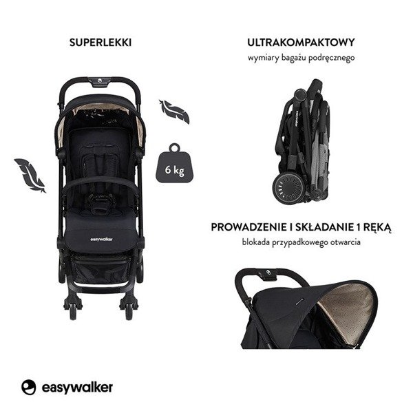 Easywalker buggy xs night 2024 black